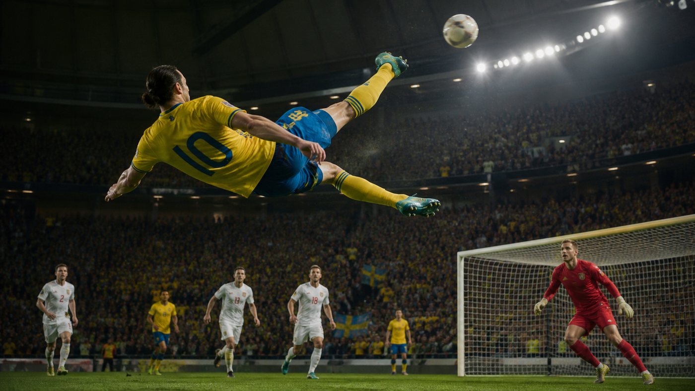 Zlatan Ibrahimovićs cykelspark mot England – historien bakom drömmålet