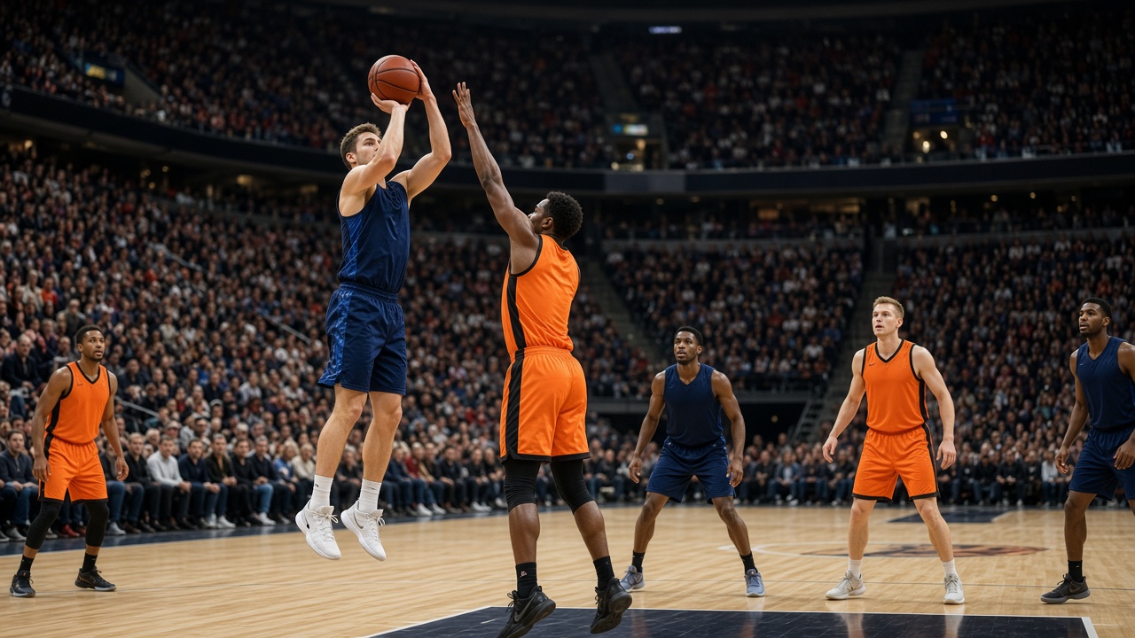 Basketmatch mellan Borås Basket och Norrköping Dolphins i Svenska basketligan